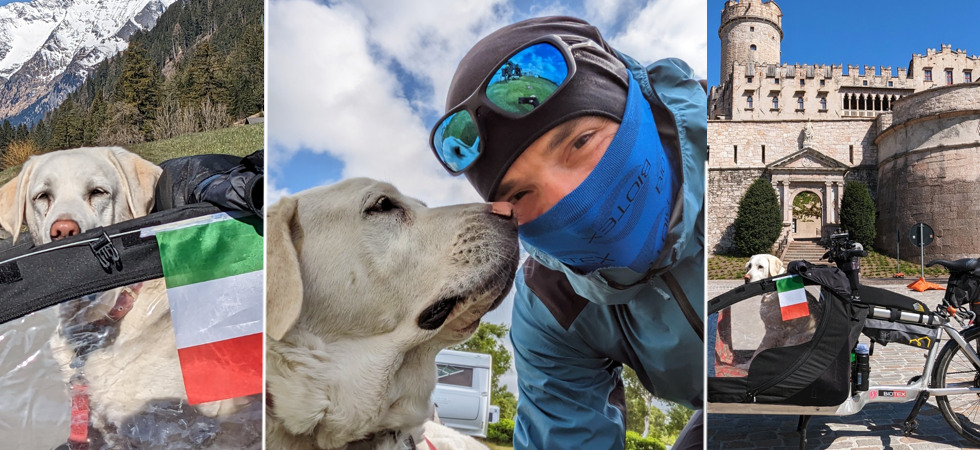Da Roma a Stoccolma (passando per Trento) in bici con il cane